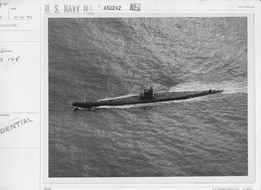 Bass SS-164 en camino hacia Filadelfia el 16 de noviembre de 1943