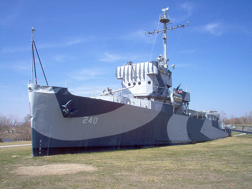USS Hazard AM 240 se conserva en el Parque de la Libertad en Omaha, Nebraska, EE.UU.