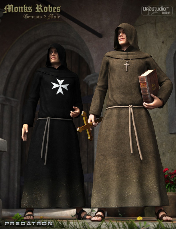 Monks Robes for Genesis 2 Male(s)