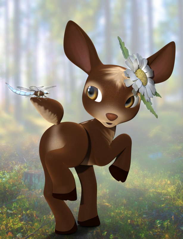 00 fanciful textures for precious deer