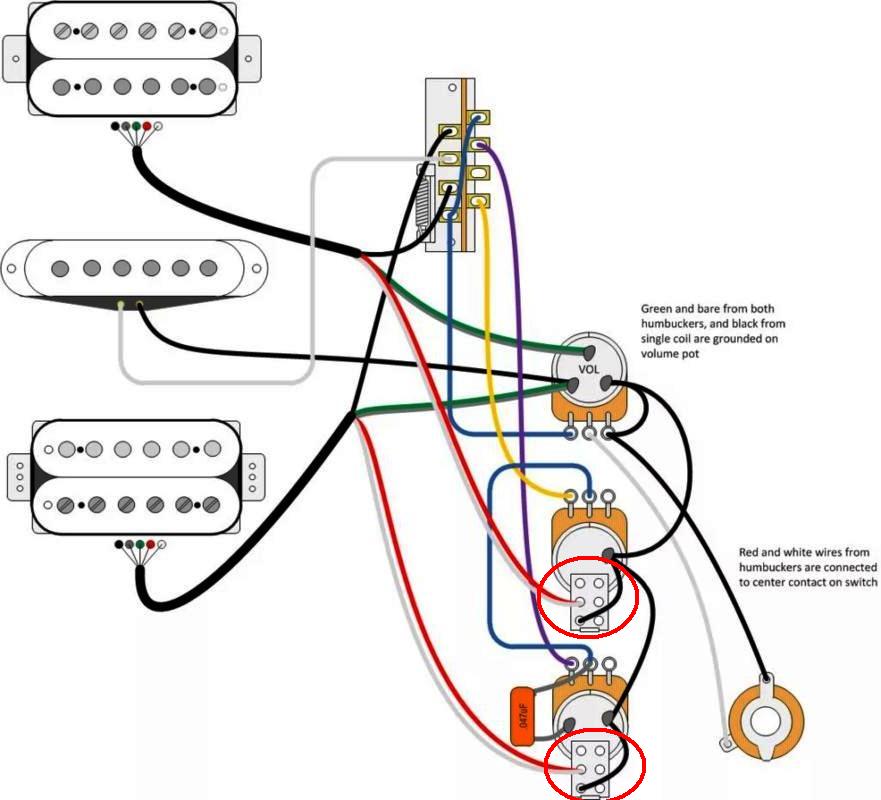 Схемы распайки звукоснимателей на электрогитаре
